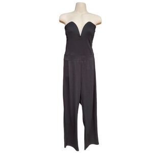 TOTO Collection Black Bandeau Jumpsuit Romper Plus Size 3X Tapered Leg Elegant